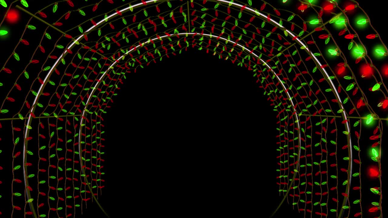 光拱发光光圆隧道霓虹灯曲线线未来的技术概念视频素材