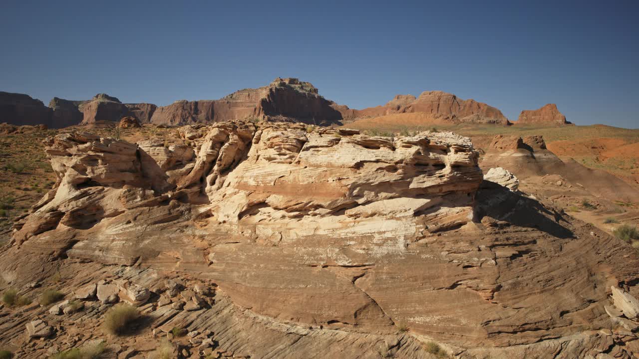 砂岩景观中的岩层/格伦峡谷，美国犹他州视频素材