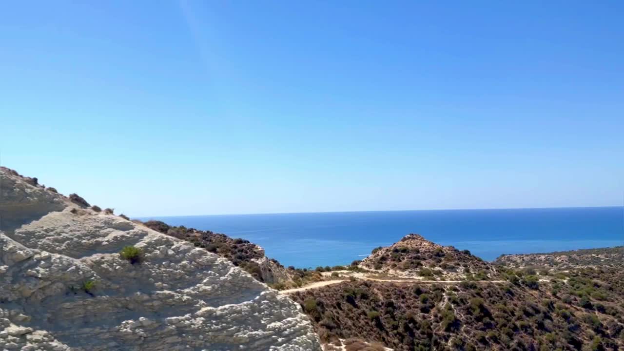 帕福斯的海岸景色视频素材