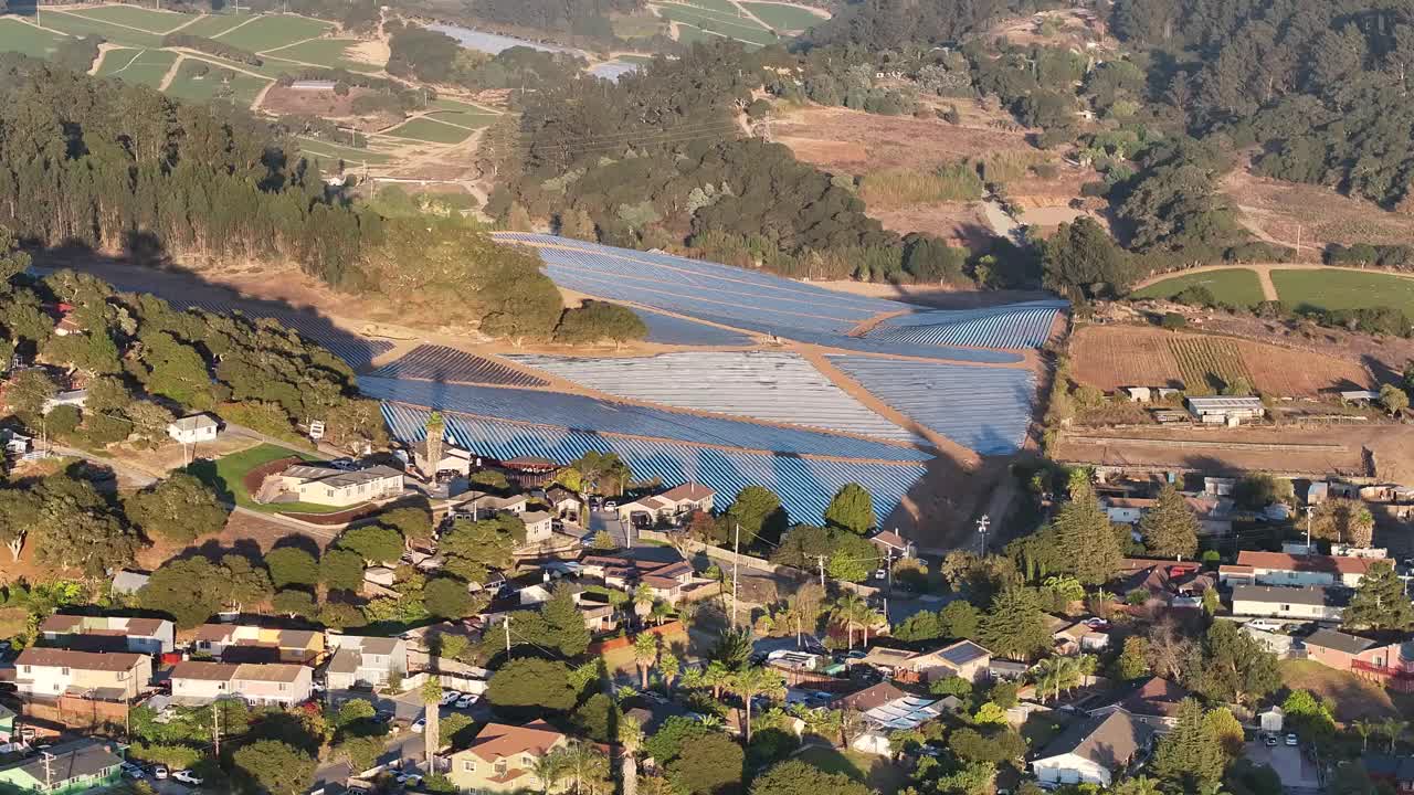 加州农田鸟瞰图视频下载