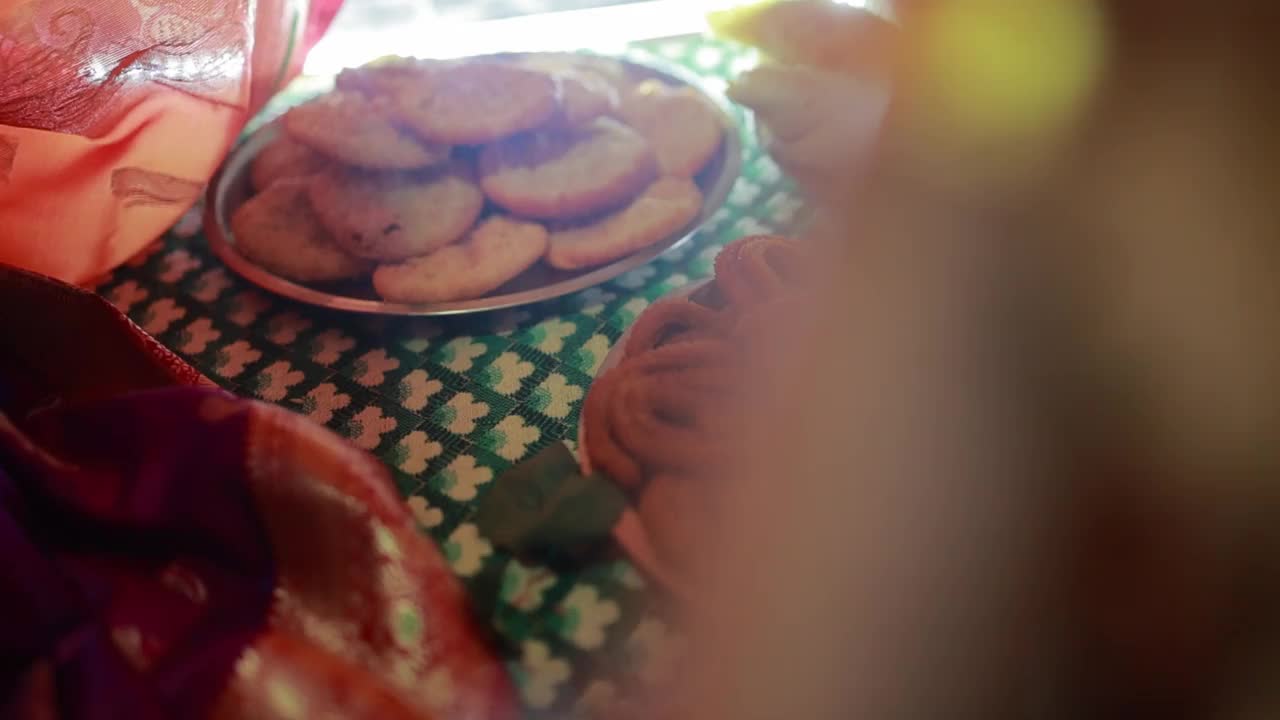 女神Gauri pujan和主Ganesha chaturthi的装饰视频素材