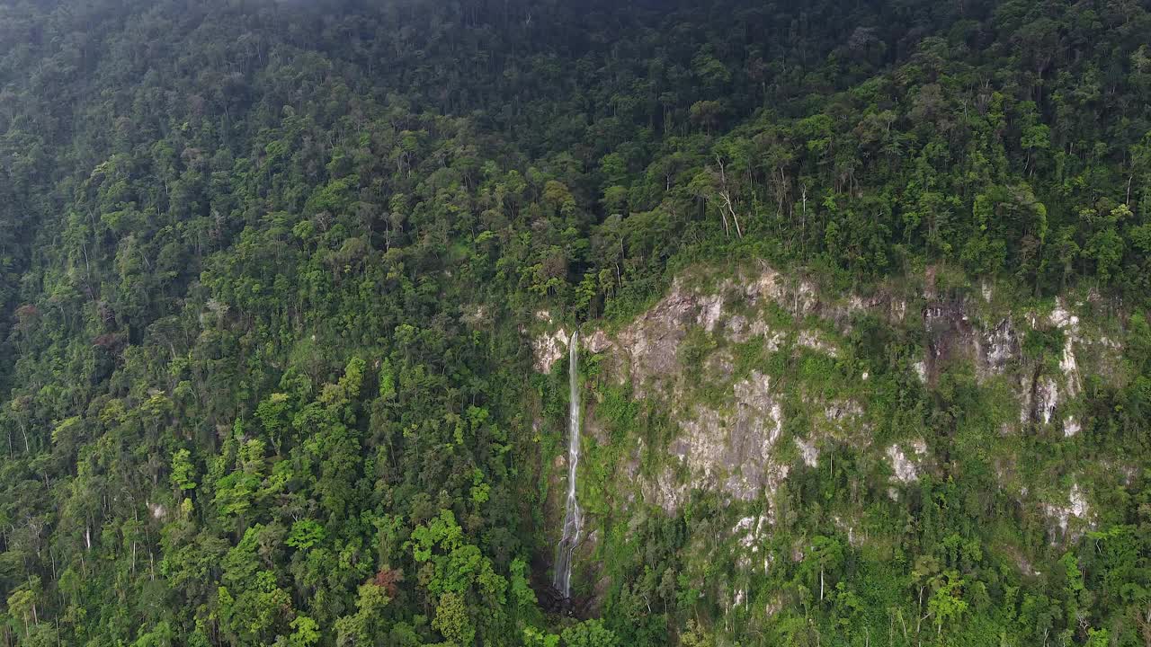 俯瞰洪都拉斯高山瀑布:Cascada el Bejuco视频素材