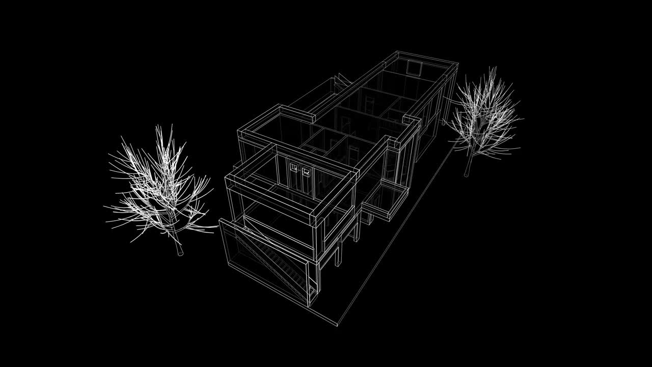 现代住宅3d渲染视频下载