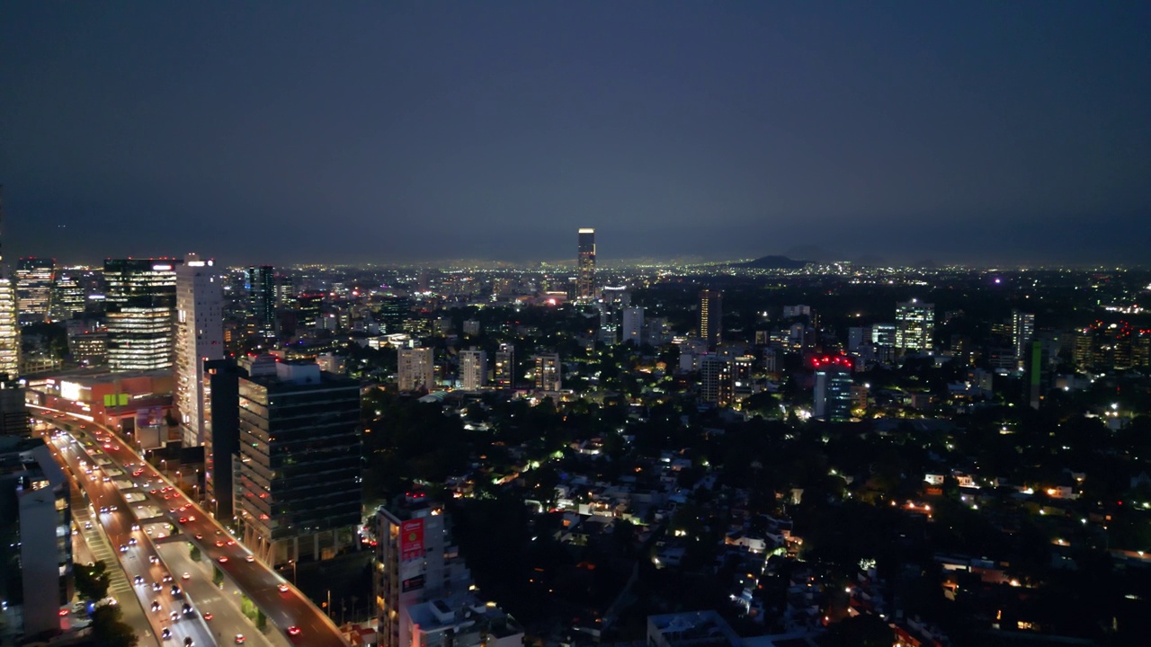 墨西哥城的夜景视频素材