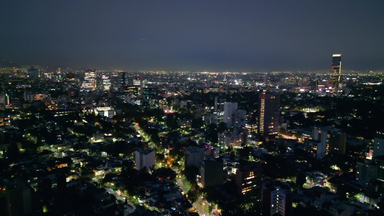 墨西哥城的夜景视频素材