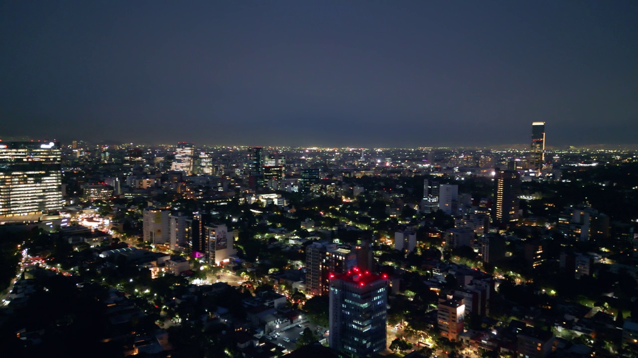 墨西哥城的夜景视频素材