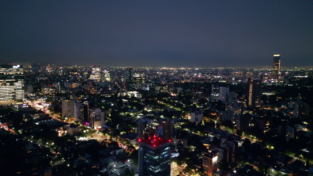 墨西哥城的夜景视频素材