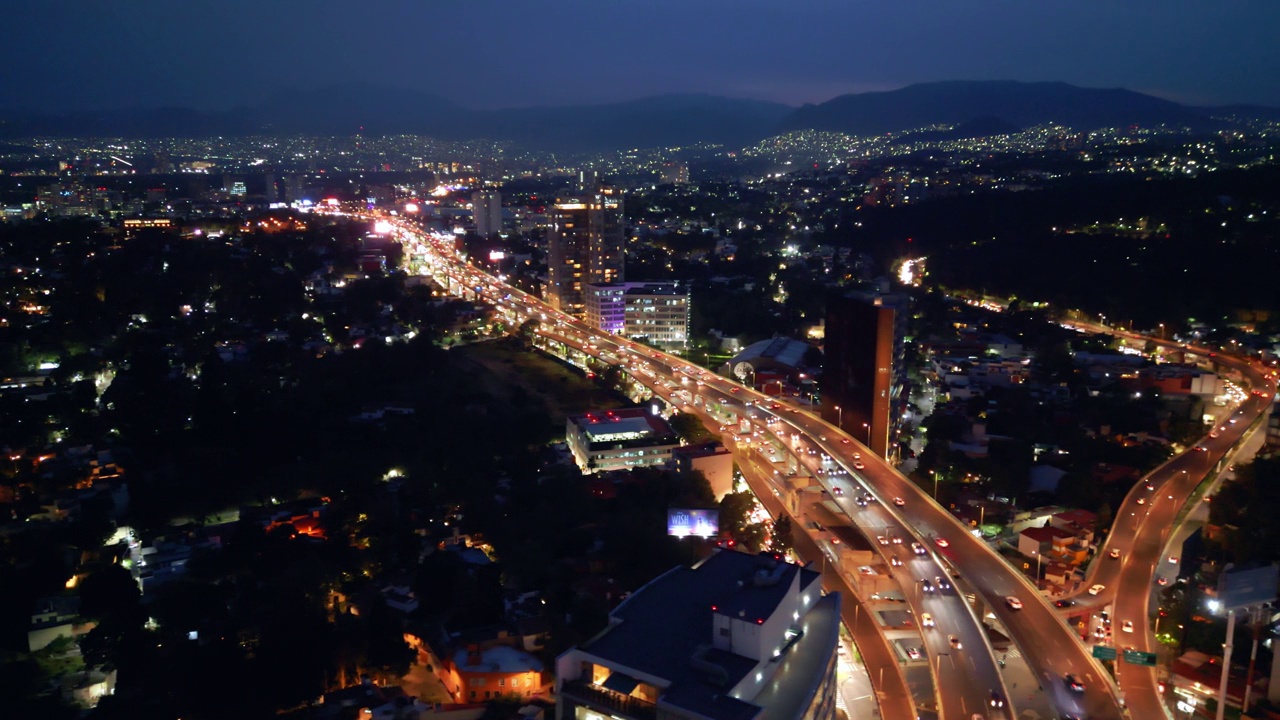 墨西哥城的夜景视频素材