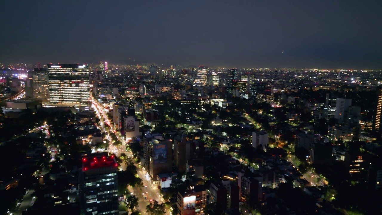 墨西哥城的夜景视频素材