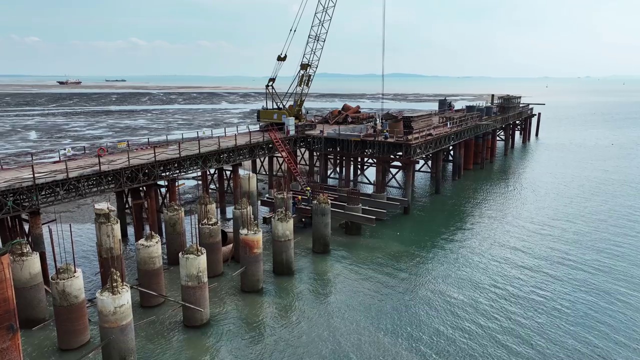 上水公路建设项目视频素材