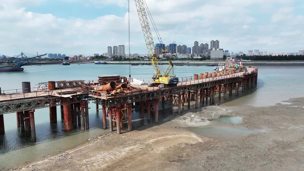 海上公路建设项目视频素材