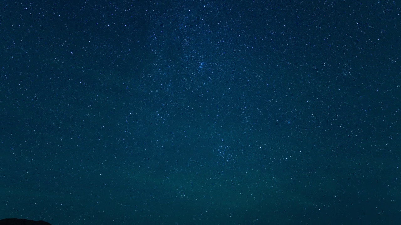 英仙座流星雨气辉银河系35毫米东北天空倾斜在内华达山脉山脉美国加州延时蓝色视频素材