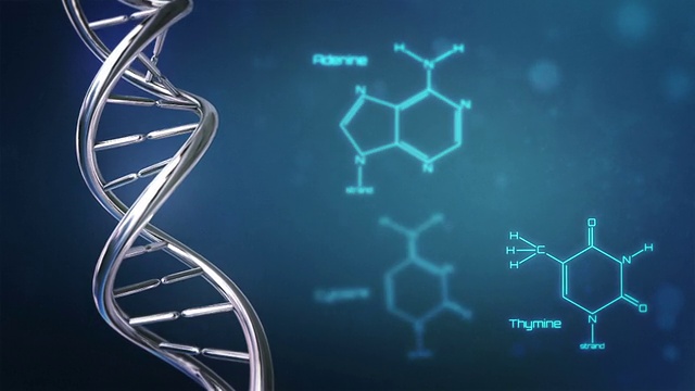 有拷贝空间的DNA。Loopable。视频素材