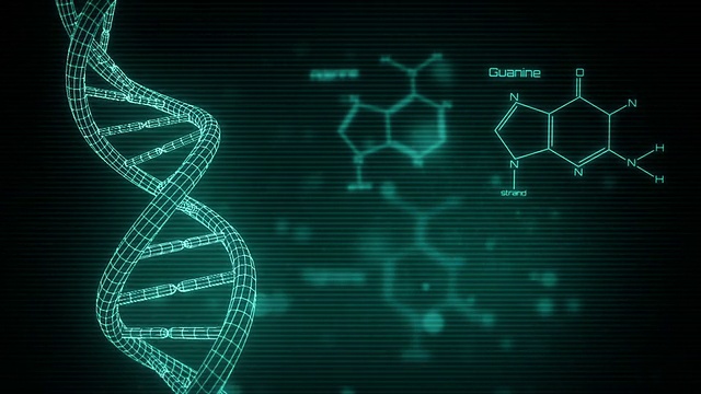 有拷贝空间的DNA。Loopable。视频素材