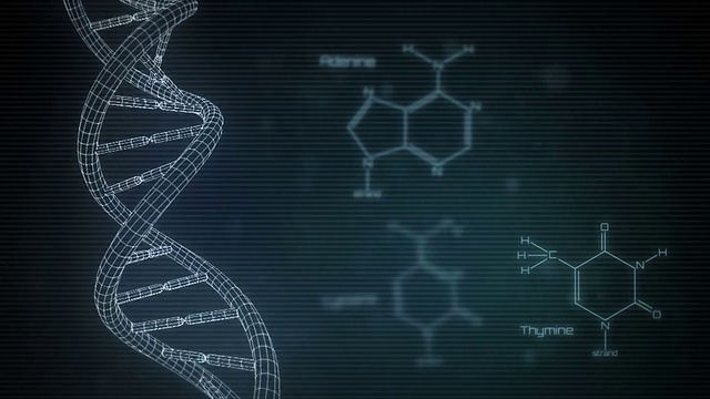 有拷贝空间的DNA。Loopable。视频素材