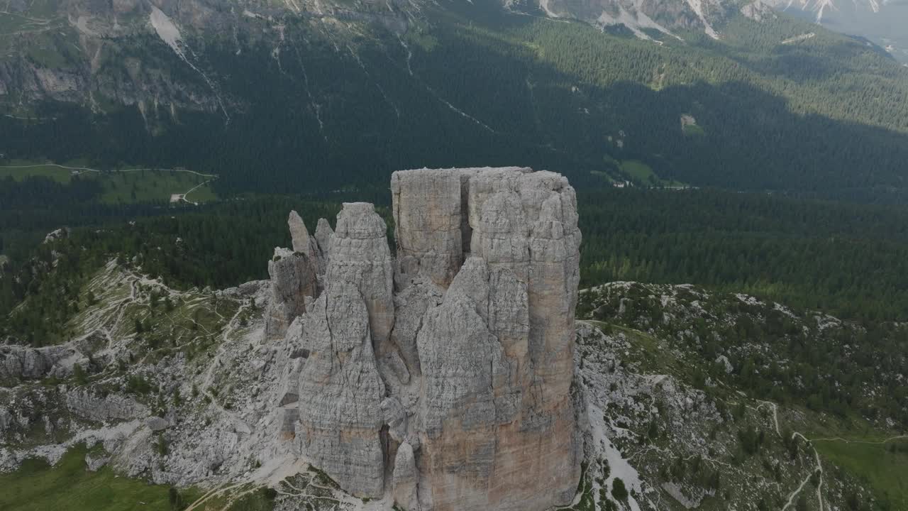 鸟瞰Cortina d’ampezzo, Trentino，南蒂罗尔，意大利。视频素材