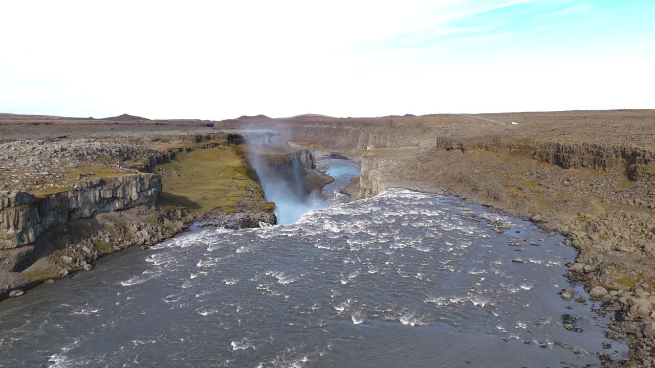 Gullfoss，金色瀑布是冰岛的一个瀑布，位于冰岛西南部的Hvítá视频素材