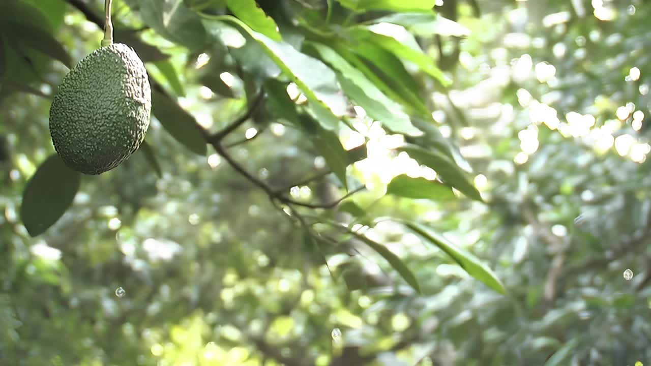 牛油果树上有牛油果视频素材