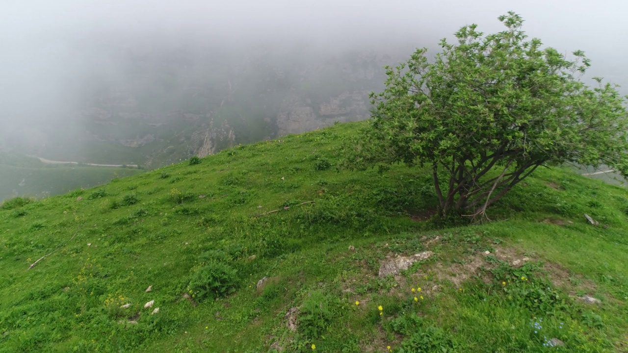 鸟瞰美丽的山景视频素材