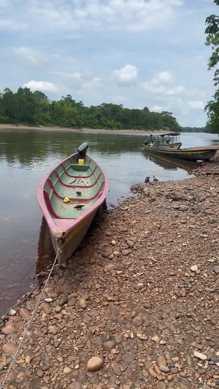厄瓜多尔和哥伦比亚的边界，圣米格尔河视频下载