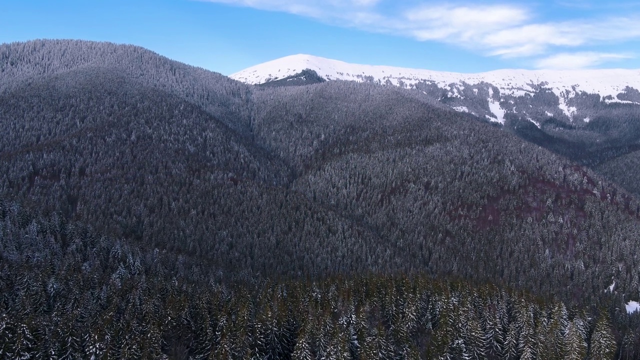 冬天的雪山视频素材