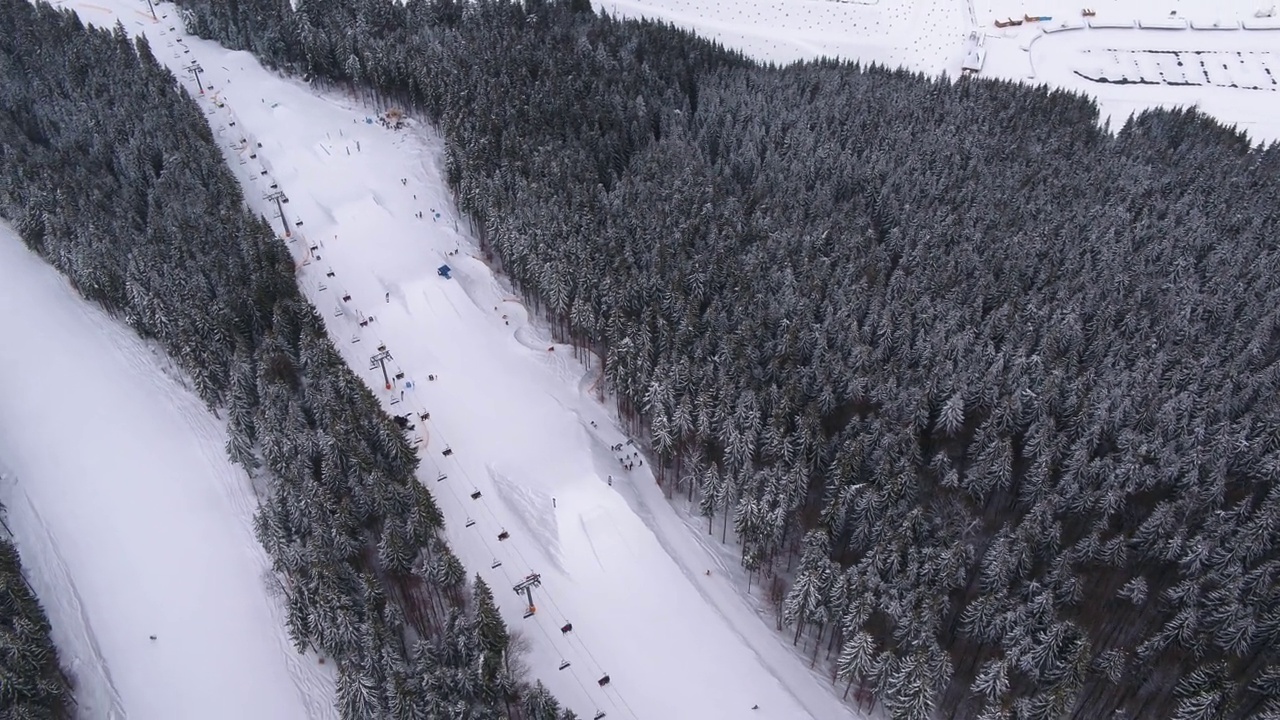 冬天的雪山视频素材