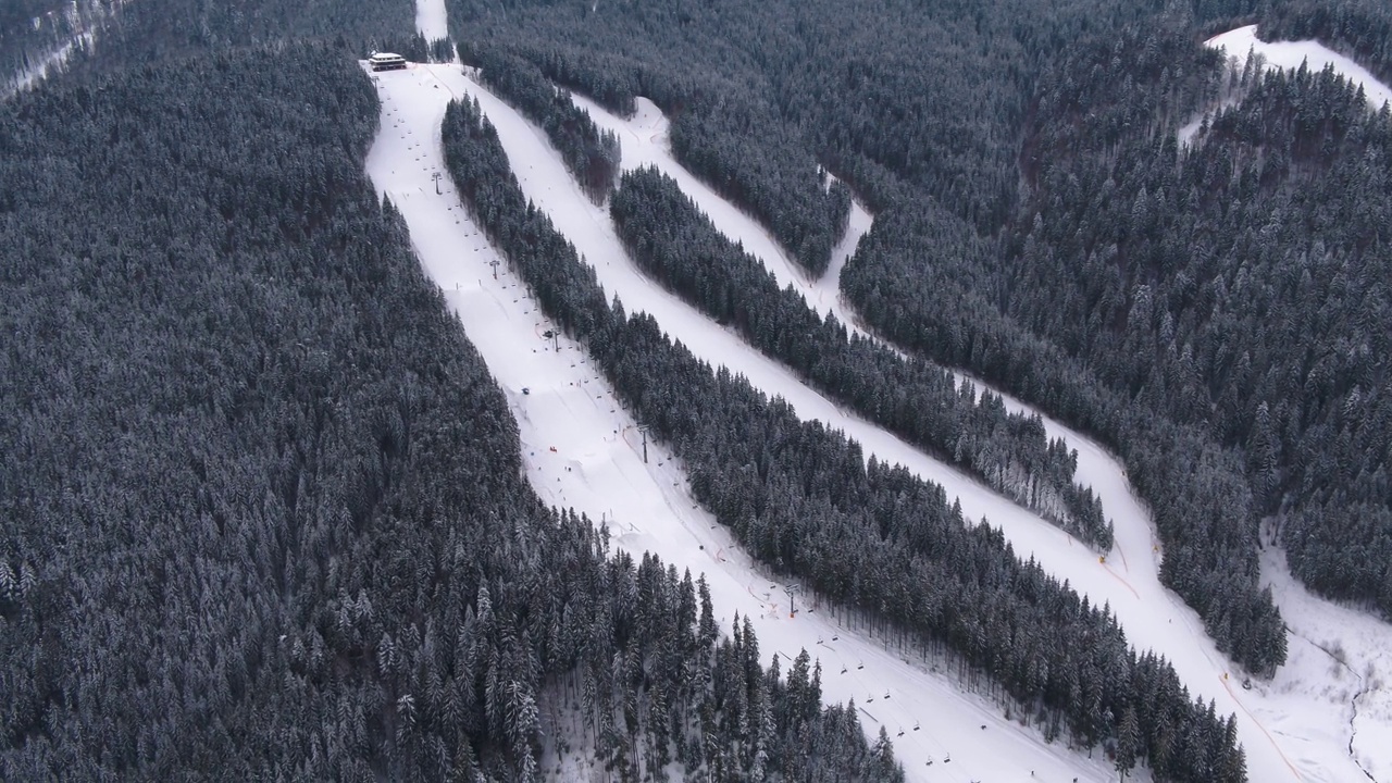 冬天的雪山视频素材