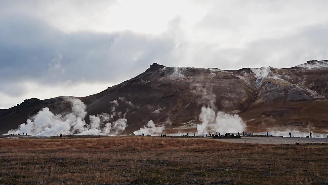 Námafjall地热区时间间隔。视频素材