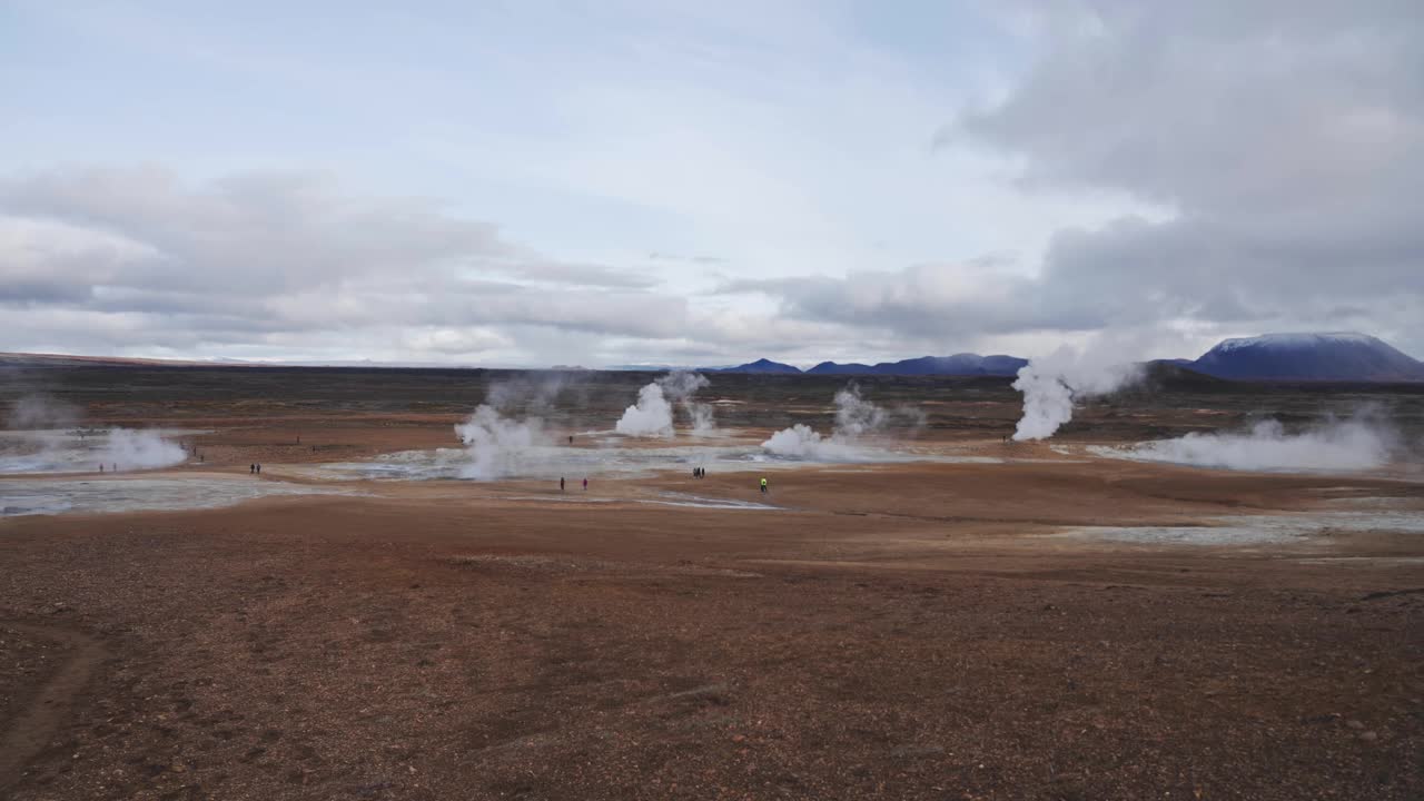 Námafjall地热区。视频素材