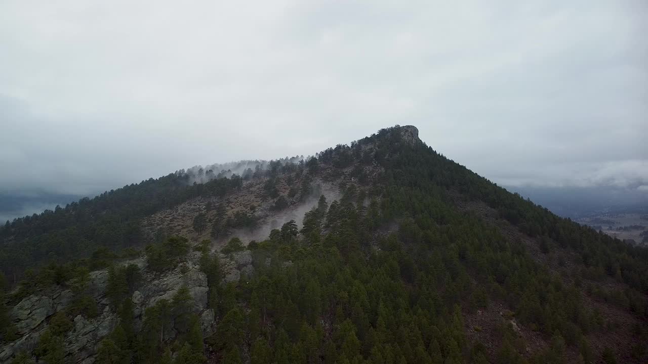 鹰崖山，埃斯蒂斯公园，科罗拉多州的空中备份视频素材