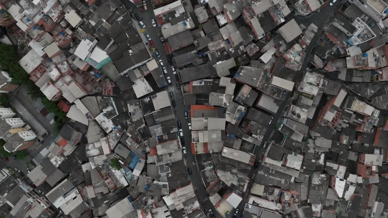 圣保罗贫民窟，无人机视频素材