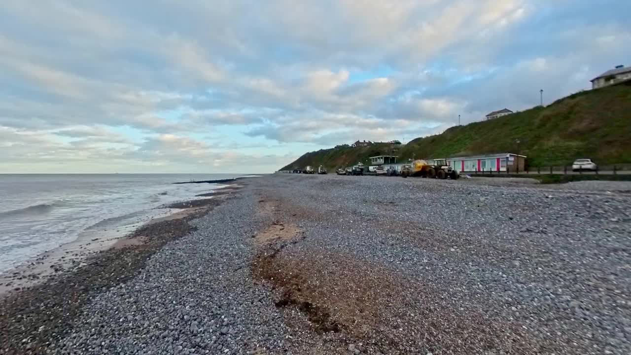 秋天的海岸海景视频素材