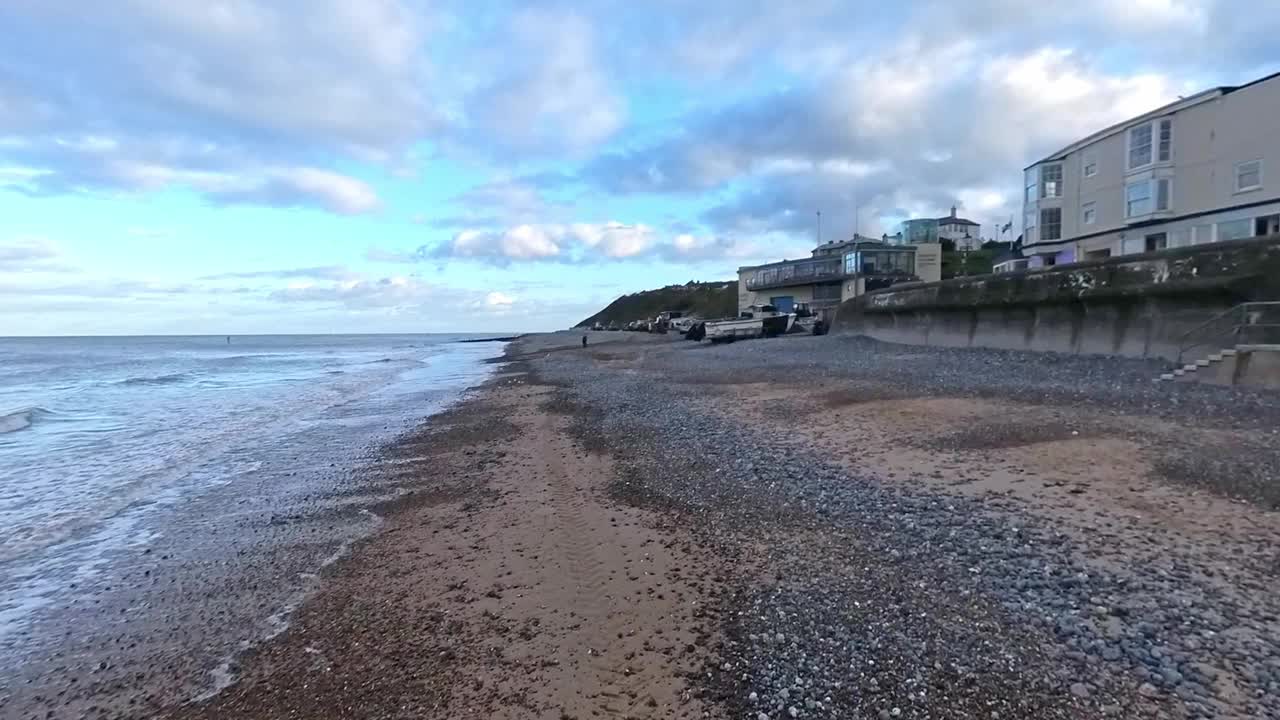 秋天的北诺福克海景视频素材