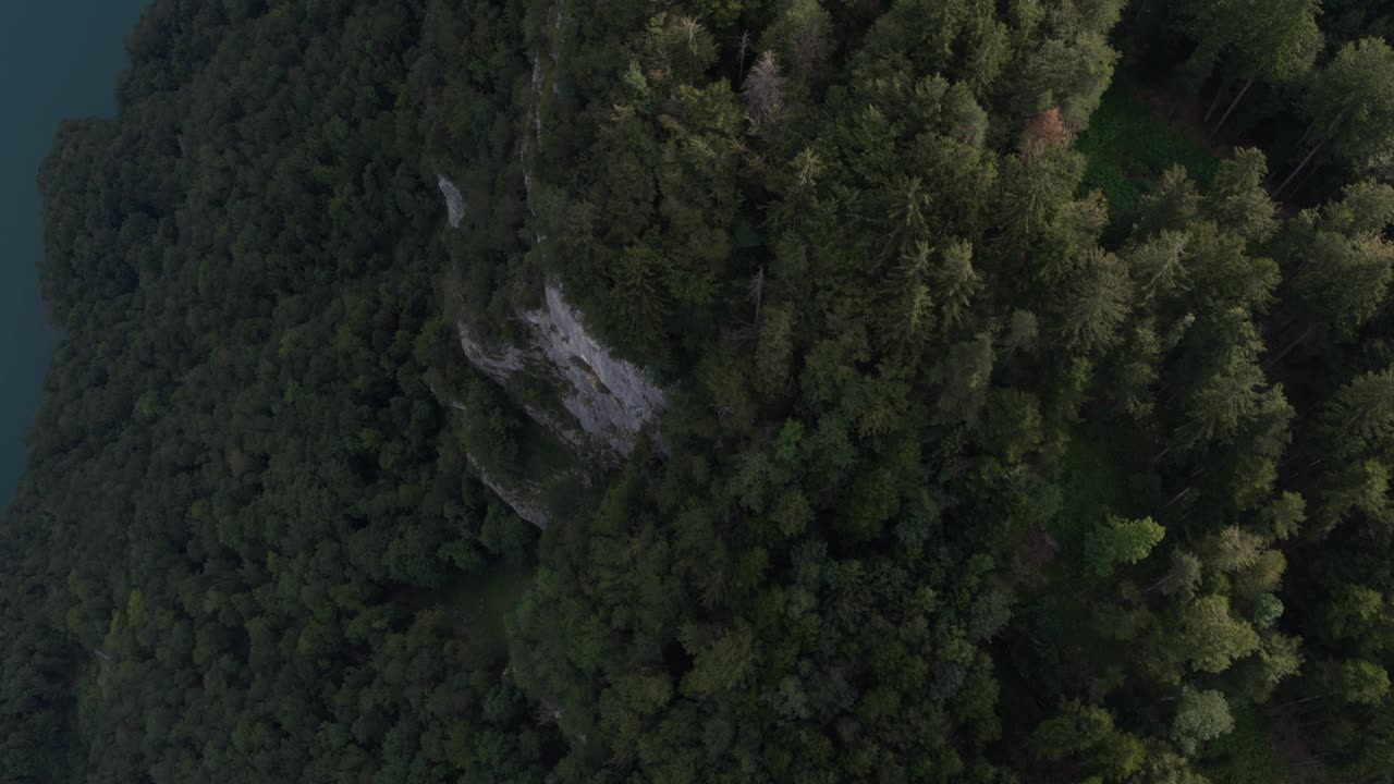 迷人的美丽的卢塞恩湖，瑞士-欧洲阿尔卑斯山景观- Arial视频素材