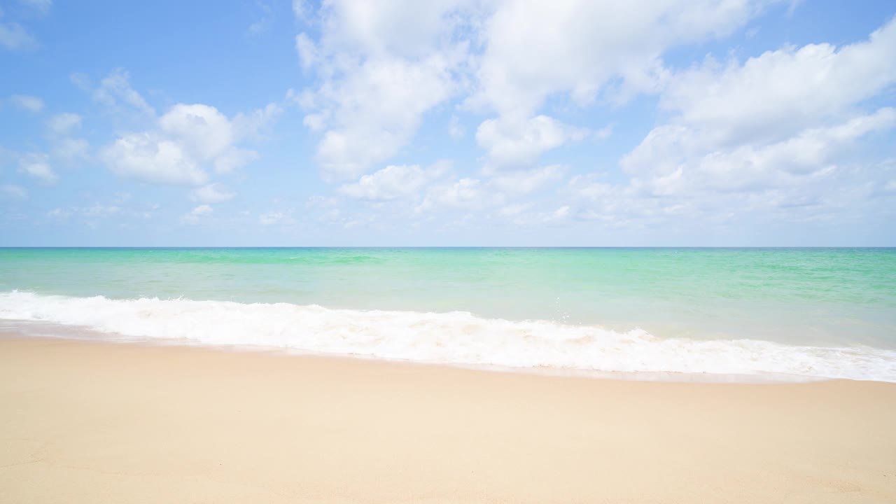 景观景观热带海滩海景夏季。副本的空间。视频素材