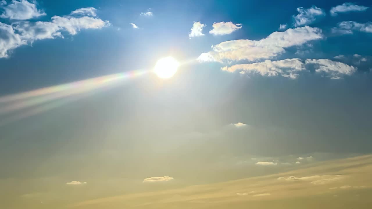 日落天空4K延时与日落太阳视频素材