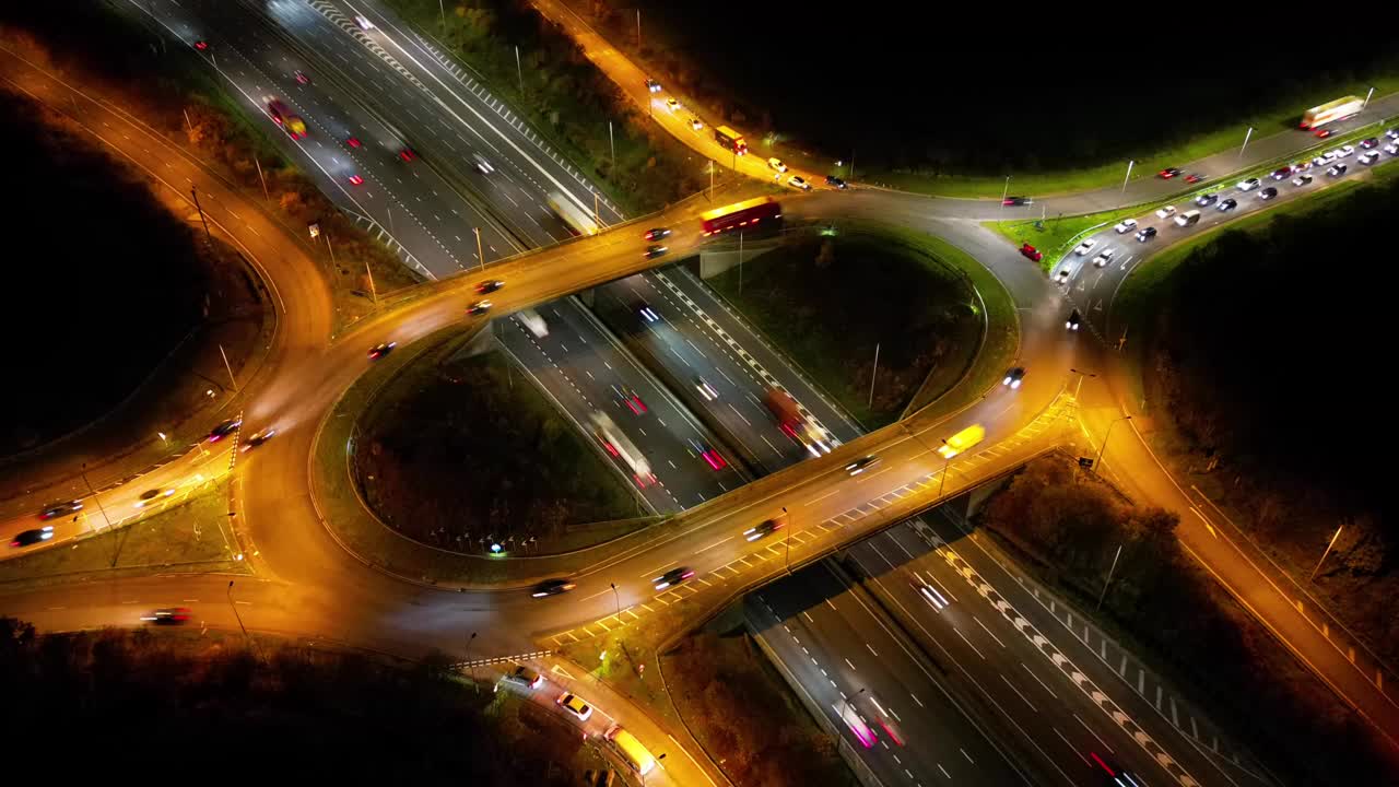 M25高速公路超高速轨道视频素材