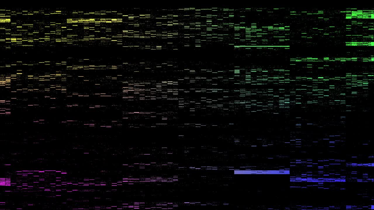 复古的小故障效果，多色的视觉失真背景视频下载
