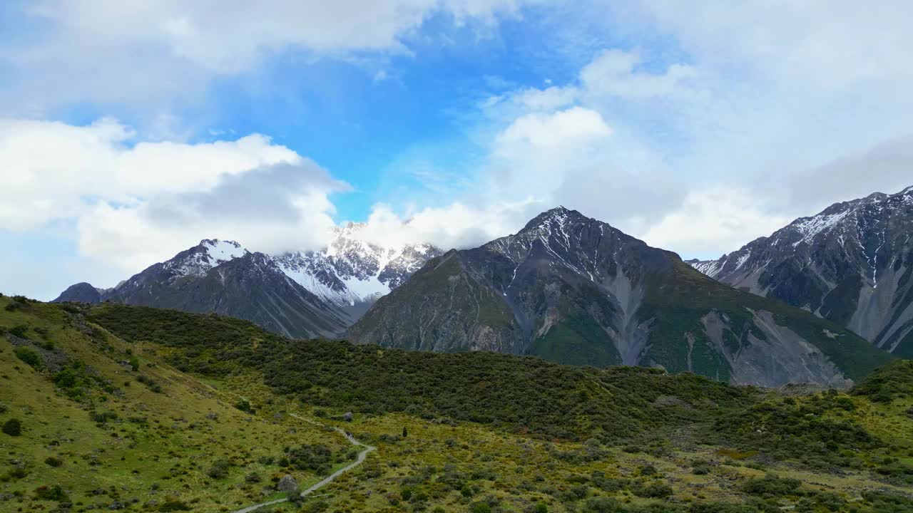 奥拉基，库克山，新西兰南岛视频素材