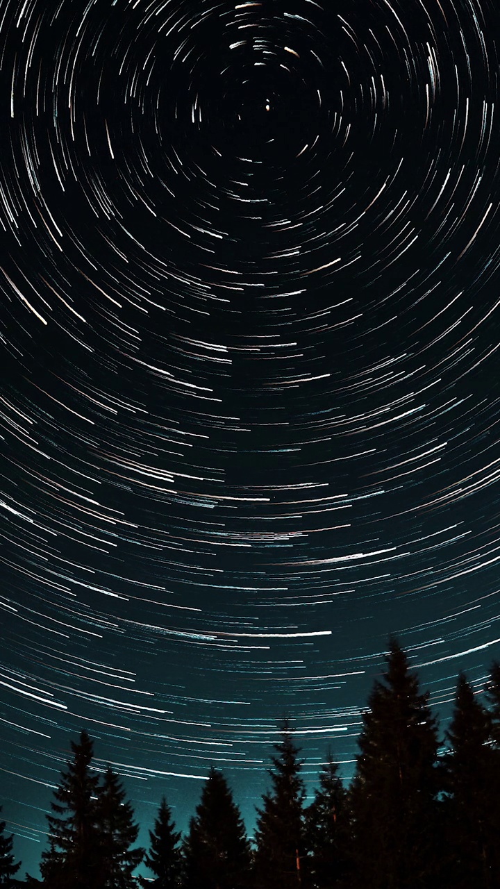 彗星形状的星迹在夜空中视频素材