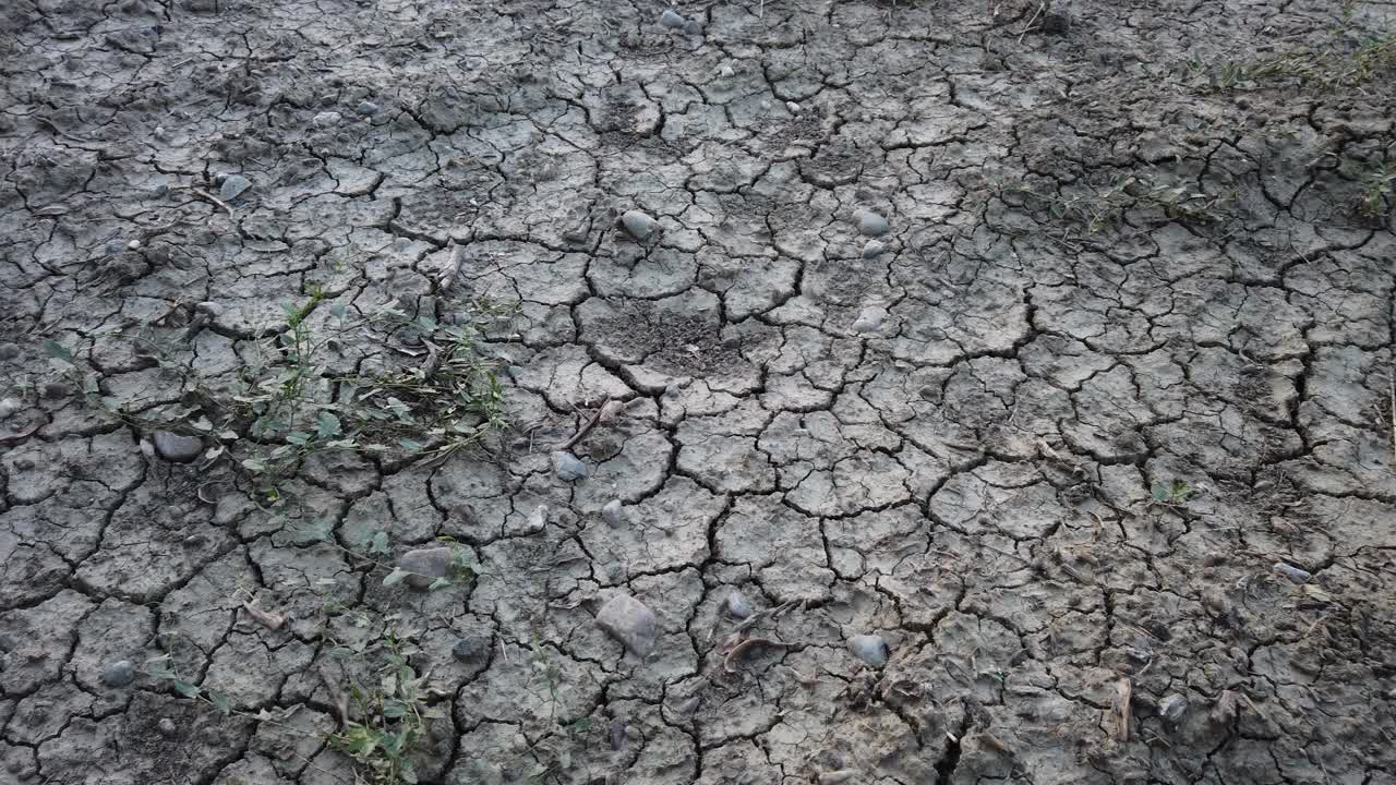 贫瘠土地的干燥土壤质地。高品质4k画面视频下载