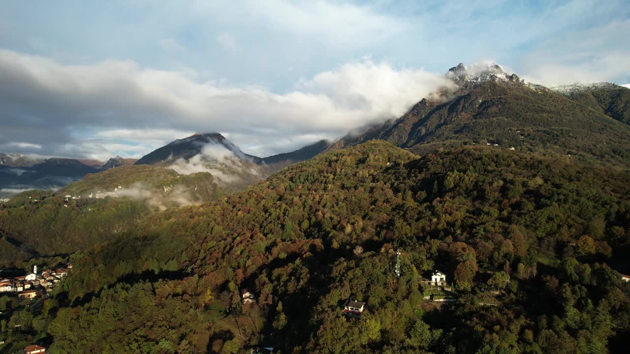 迷人的科莫湖和令人惊叹的意大利山脉视频素材