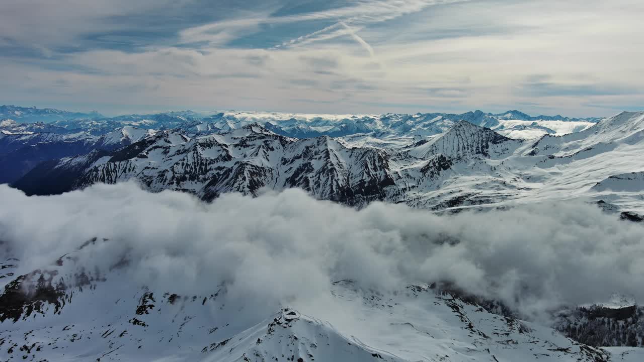 高山雪山景观视频素材