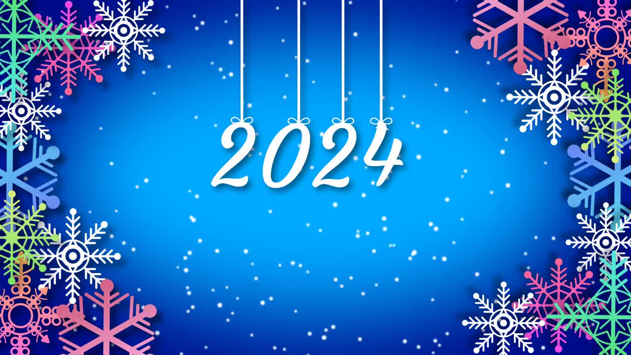 2024年在移动的雪粒上摇摆视频素材