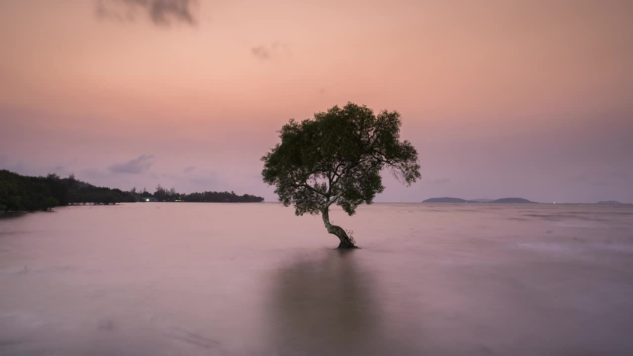 泰国南部多云的海滩海景视频素材