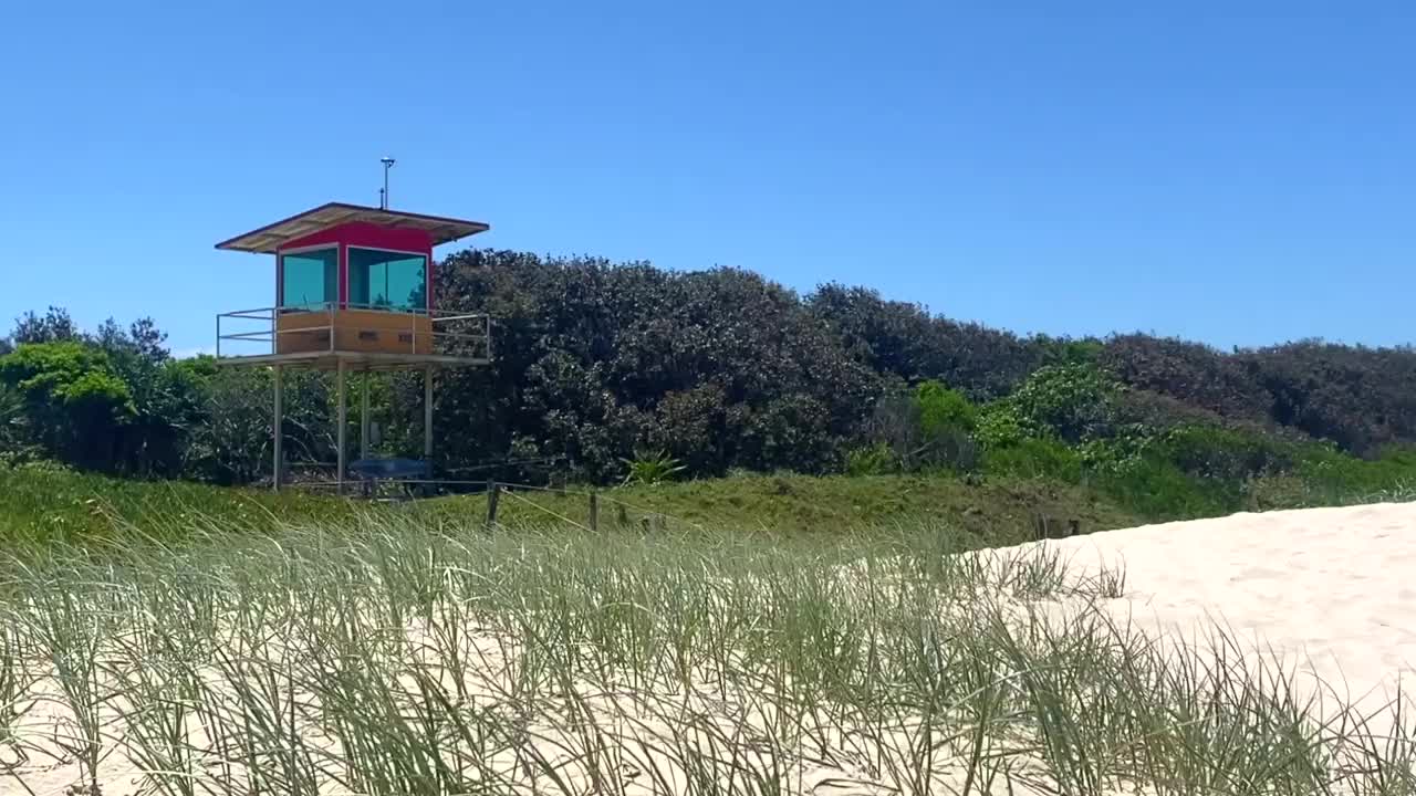 夏日海滩景色视频下载