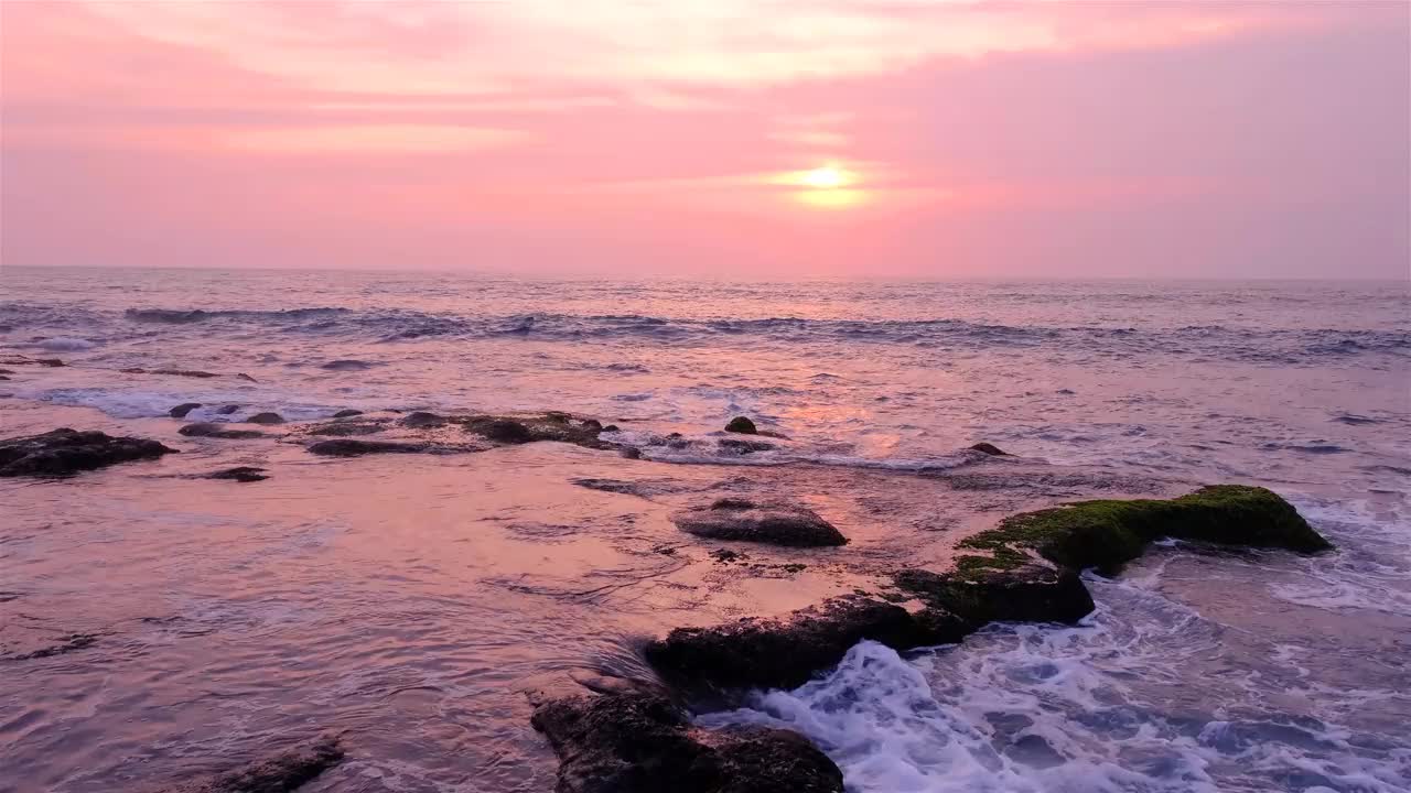 日落海浪视频下载