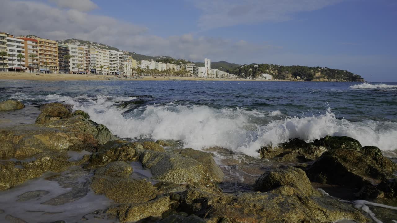 西班牙加泰罗尼亚布拉瓦海岸的Lloret de Mar视频素材