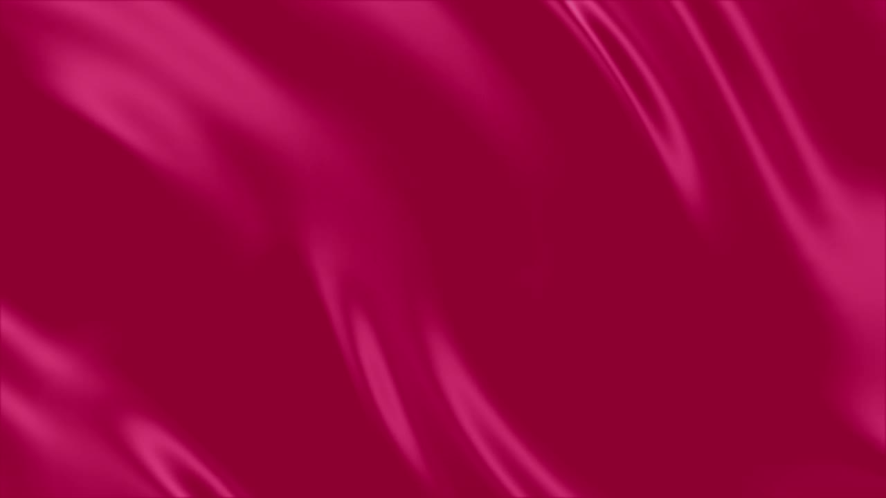 运动中的优雅:平滑的酒红色丝绸的慢动作波浪，传达宁静的奢华。3D无缝循环视频下载