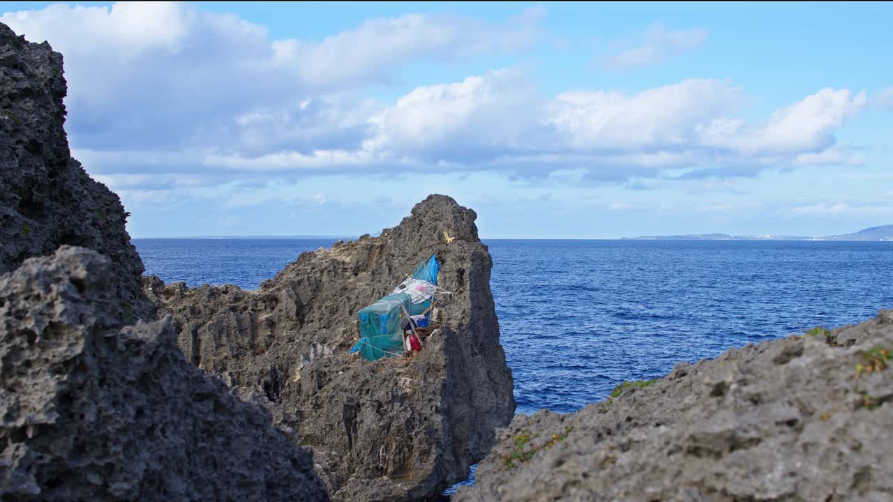 日本冲绳的临时住所。视频素材